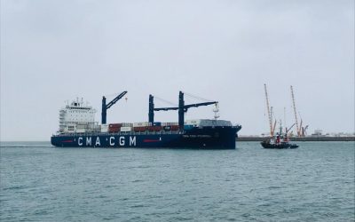Containerships CMA CGM launches today a new regular weekly container service in the Port of Cadiz