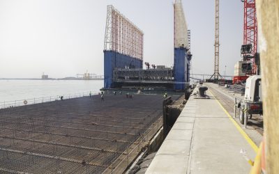 La segunda fase de la Nueva Terminal de Contenedores del Puerto de Cádiz se construye con cemento ecológico